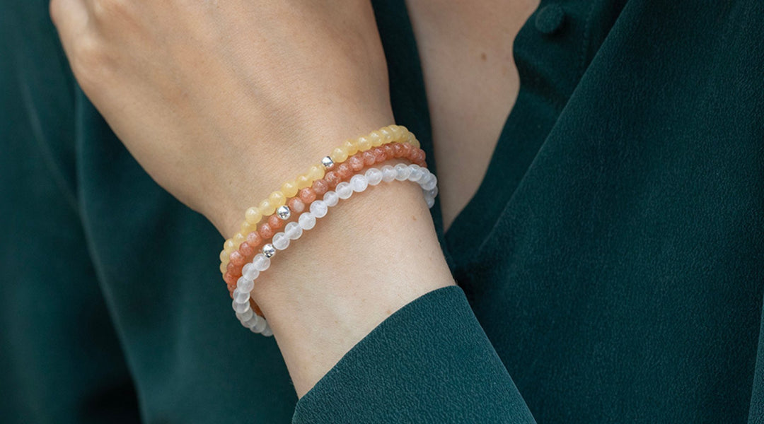 Make your own crystal bracelet - stacking bracelets for powerful crystal energy