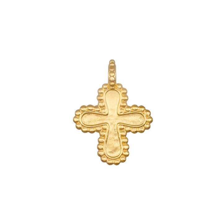 Faithful Cross Charm – Gold Plated