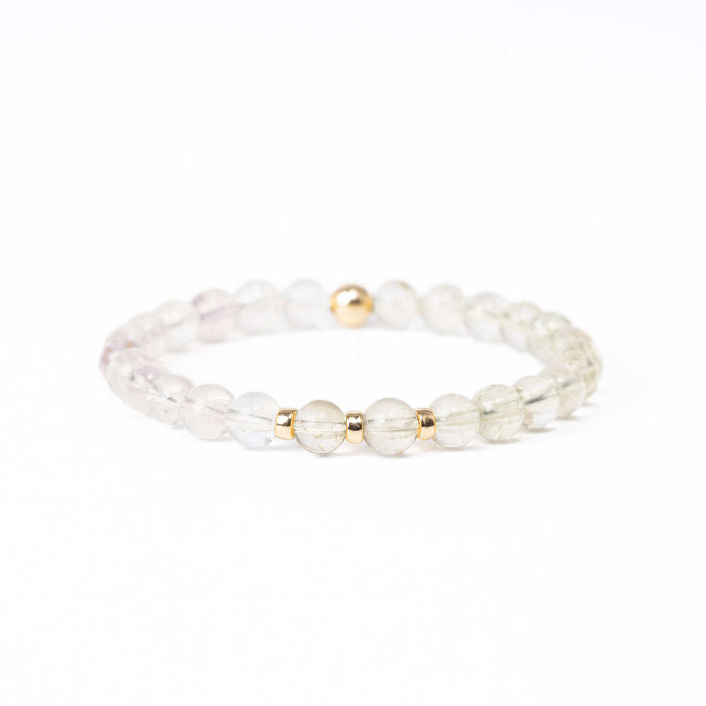 Clear Quartz Gemstone Bracelet - 6mm Beads - Djuna Studios