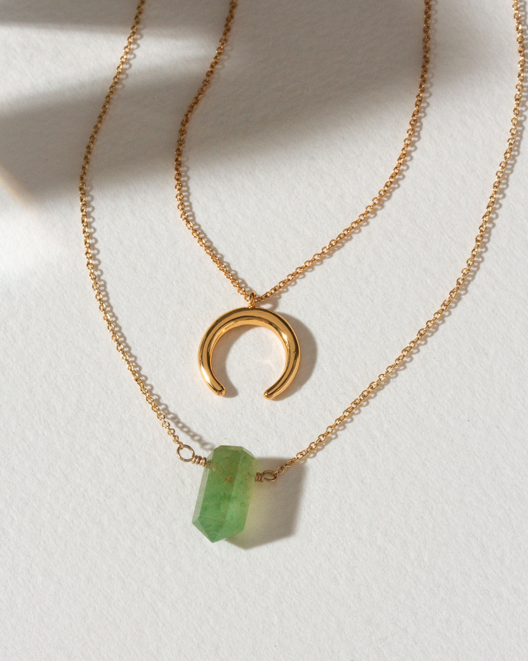 Layered Green Aventurine Necklace Set – Healing Crystal Jewellery