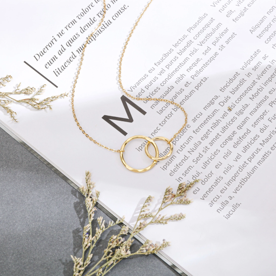 Eternity Circles Gold Vermeil Necklace - Sorry for Your Loss