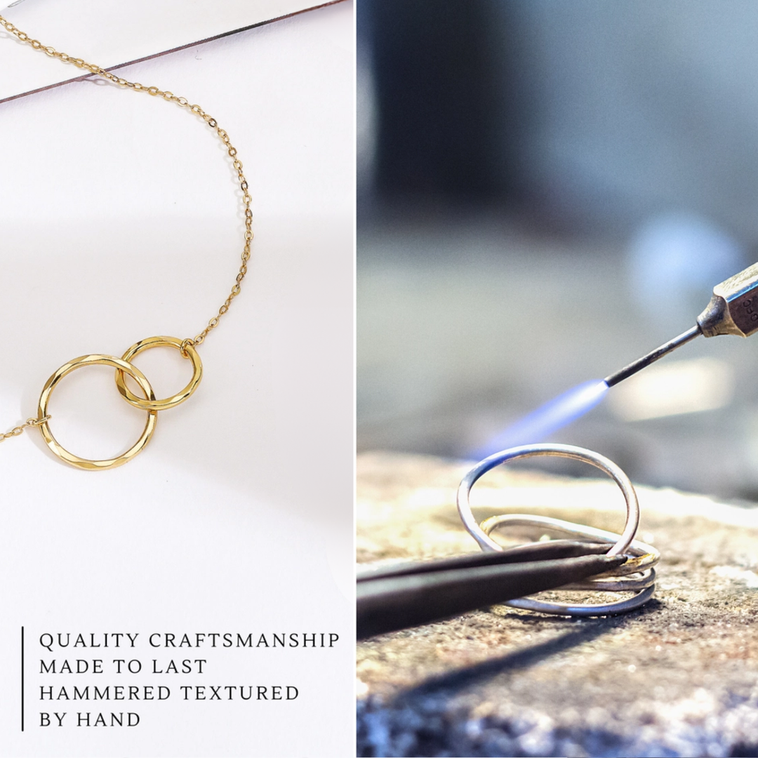 Eternity Circles Gold Vermeil Necklace - Sorry for Your Loss