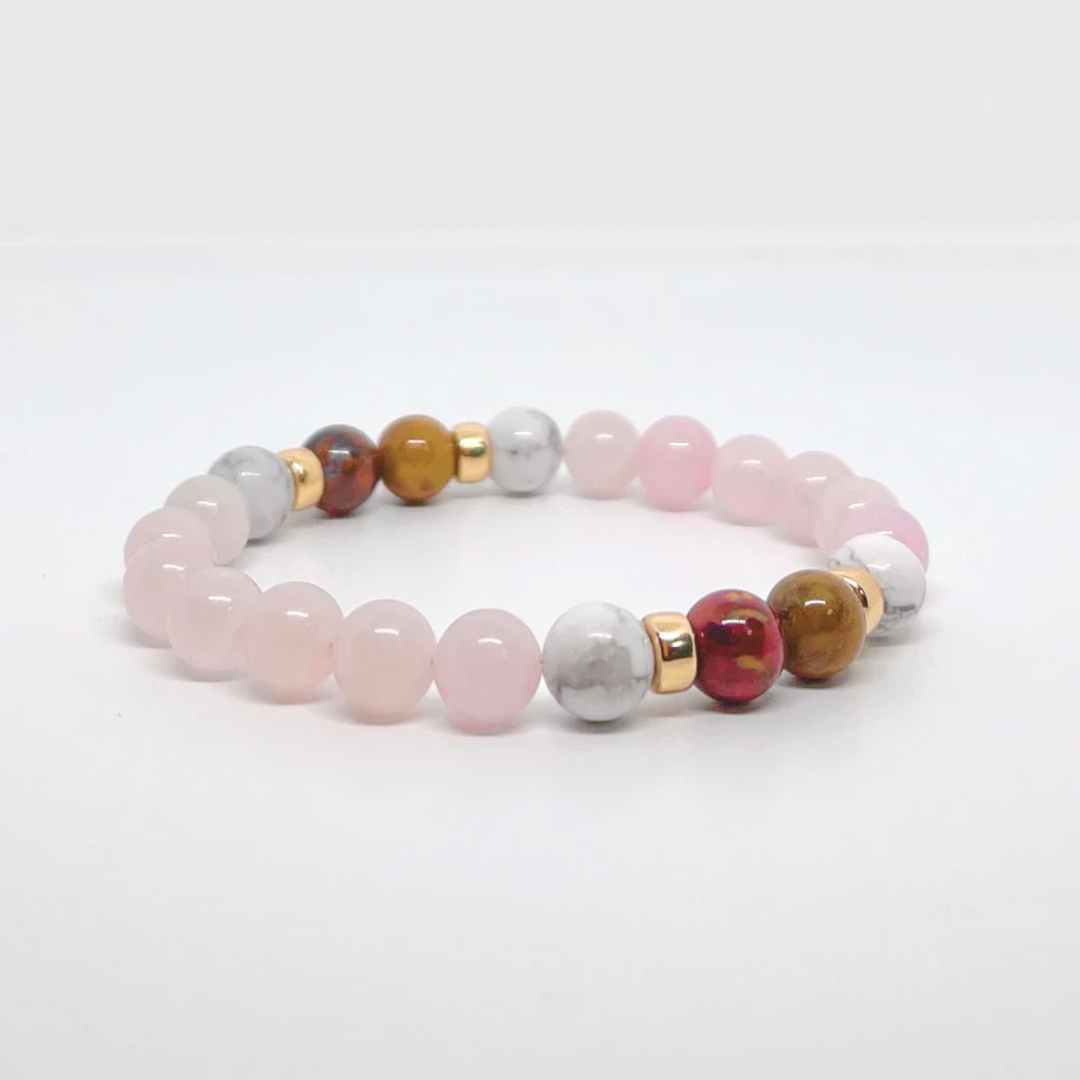 Love's Quiet Wisdom - Rose Quartz, Petrified Wood - Djuna Studios