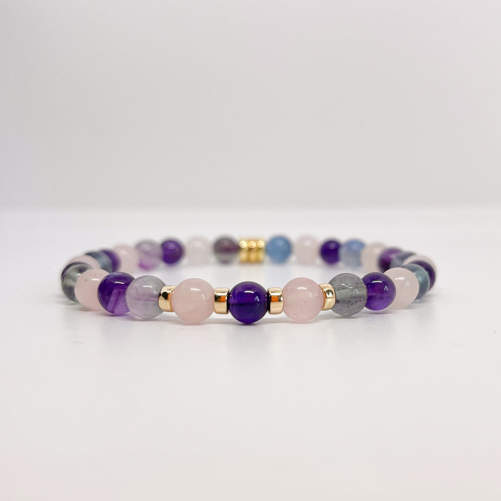 Calm & Balance with Fluorite, Amethyst and Rose Quartz - Djuna Studios