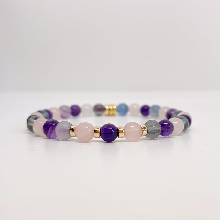 Calm & Balance with Fluorite, Amethyst and Rose Quartz - Djuna Studios