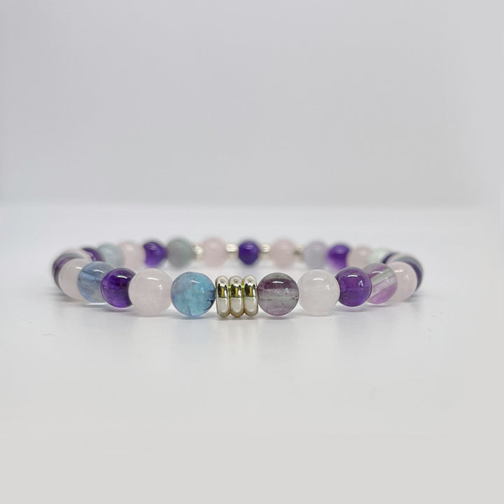 Calm & Balance with Fluorite, Amethyst and Rose Quartz - Djuna Studios