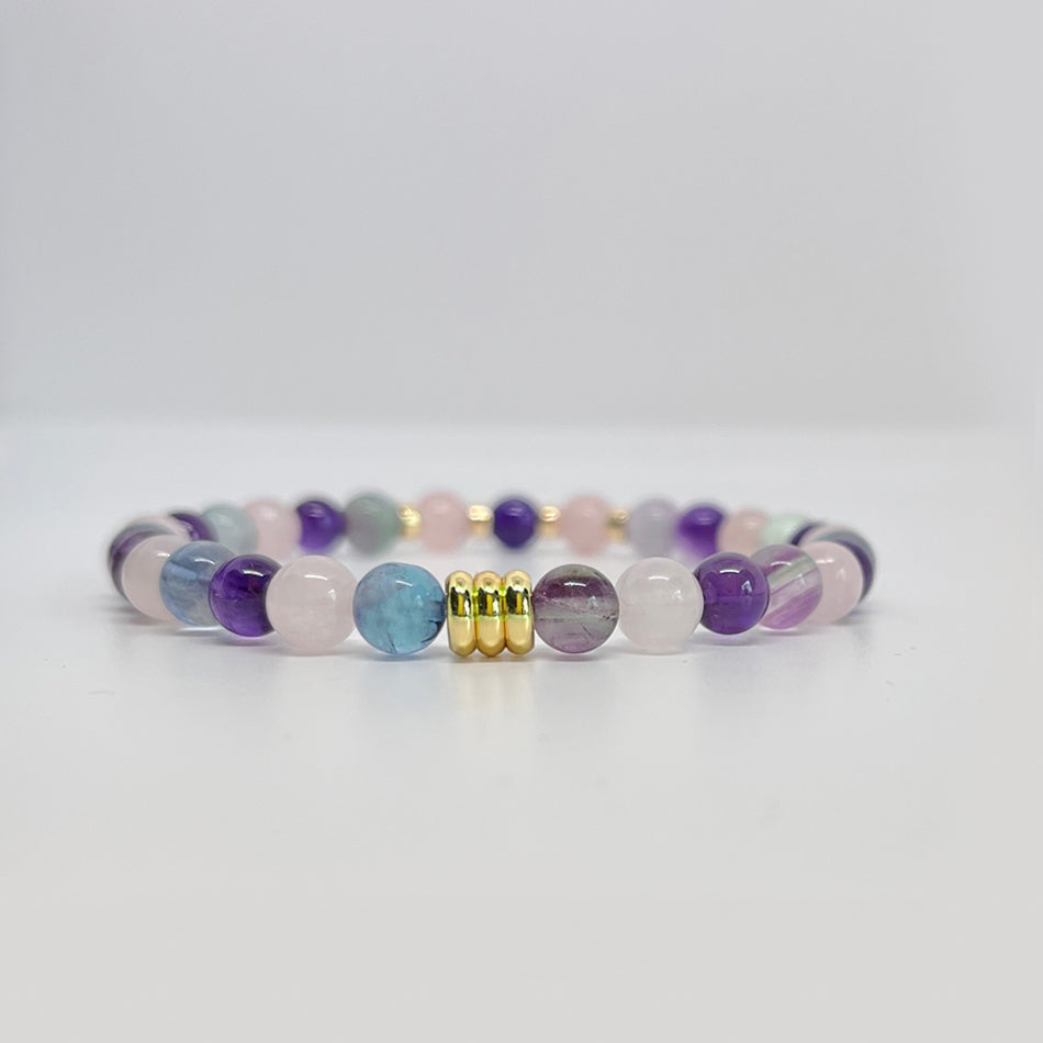 Calm & Balance with Fluorite, Amethyst and Rose Quartz - Djuna Studios