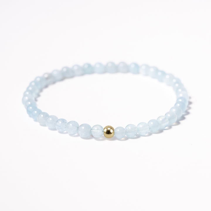Aquamarine Gemstone Bracelet 4mm - Djuna Studios
