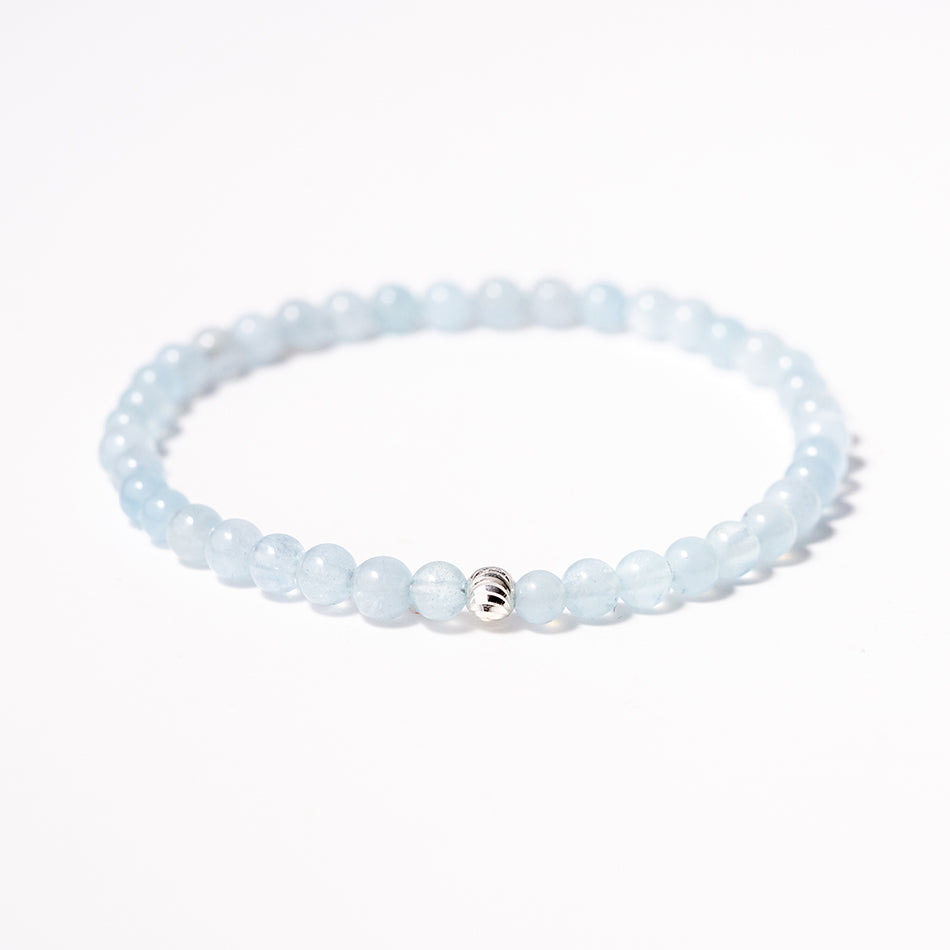 Aquamarine Gemstone Bracelet 4mm - Djuna Studios