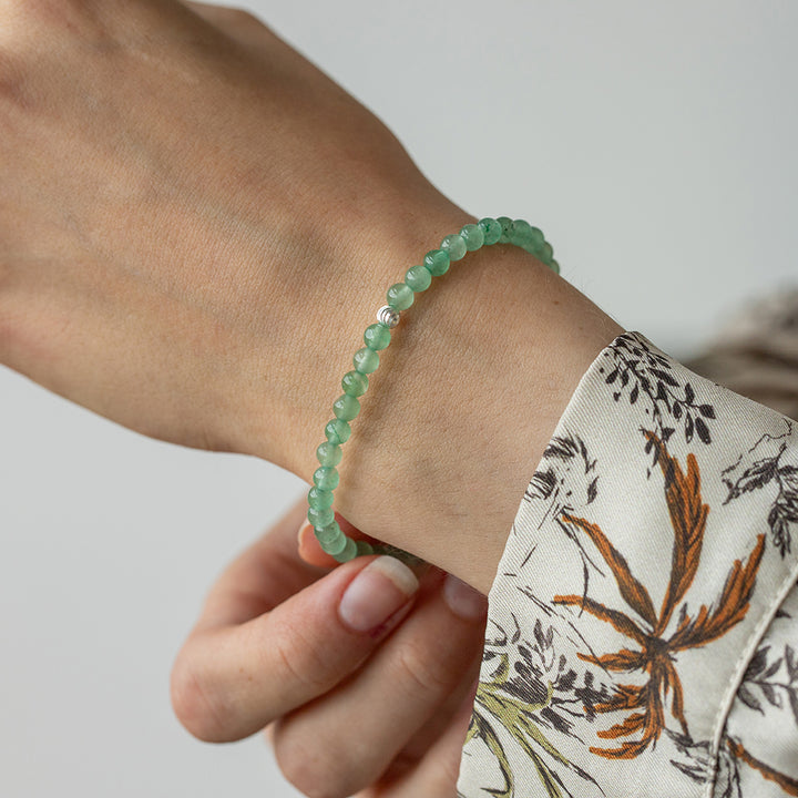 Aventurine Gemstone Bracelet 4mm - Djuna Studios