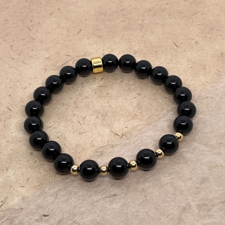 Black Tourmaline Gemstone Bracelet 8mm - Djuna Studios