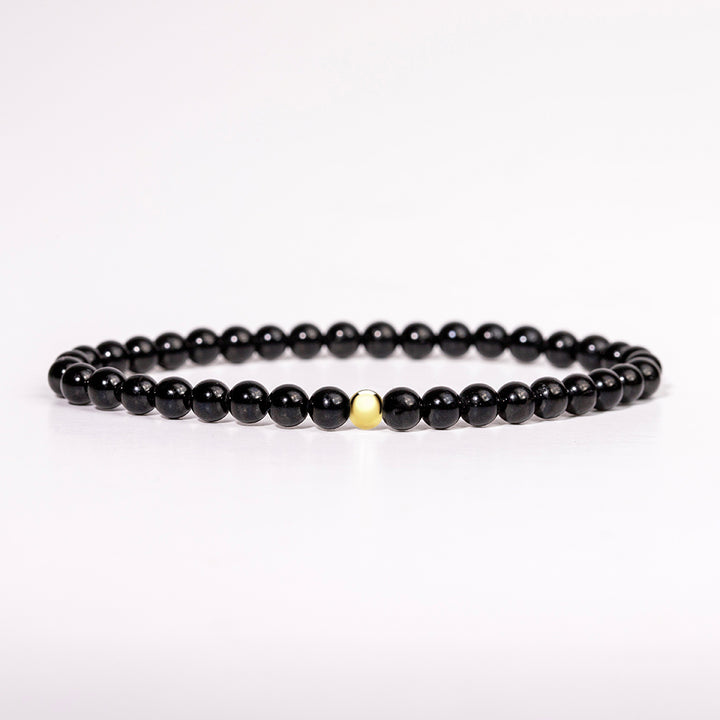 Black Tourmaline Healing Bracelet 4mm - Djuna Studios