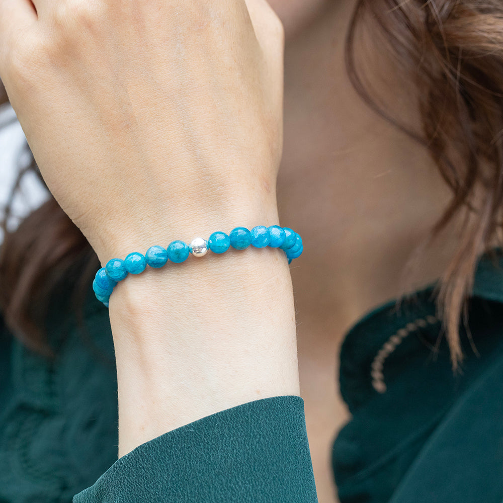 Blue Apatite Essential Bracelet 6mm - Djuna Studios