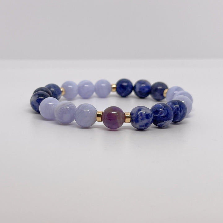 Tranquil Harmony - Sodalite and Amethyst Bracelet - Djuna Studios