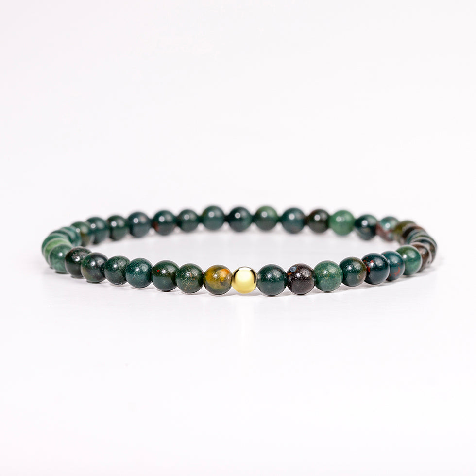 Bloodstone Gemstone Bracelet 4mm - Djuna Studios