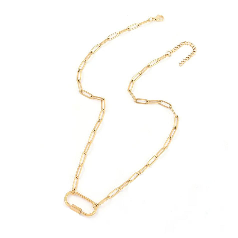 Paperclip Carabiner Clasp Chain - Make Your Own Charm Necklace
