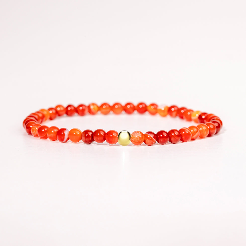 Carnelian Gemstone Bracelet 4mm - Djuna Studios