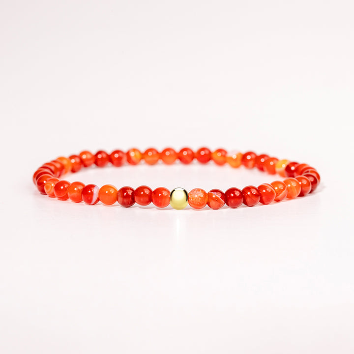 Carnelian Gemstone Bracelet 4mm - Djuna Studios