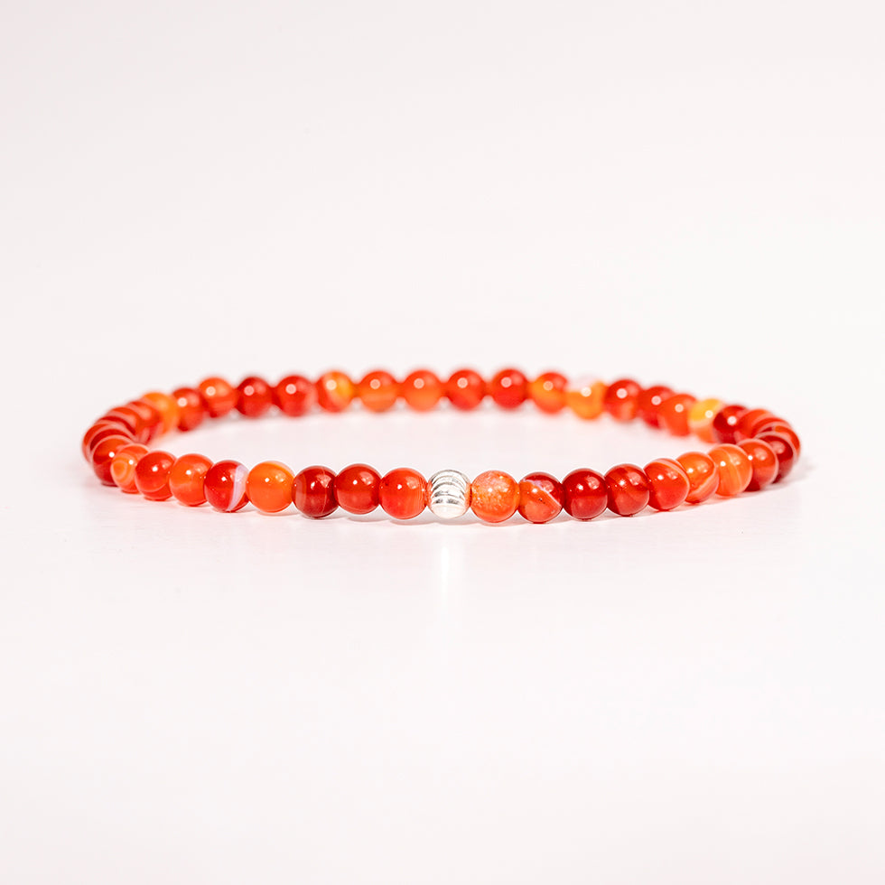 Carnelian Gemstone Bracelet 4mm - Djuna Studios