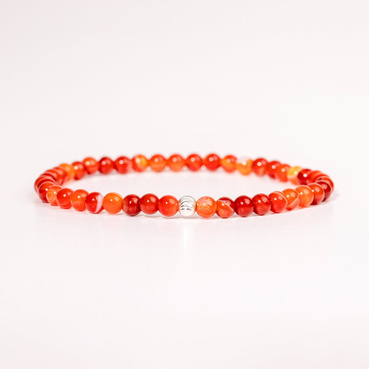 Carnelian Gemstone Bracelet 4mm - Djuna Studios