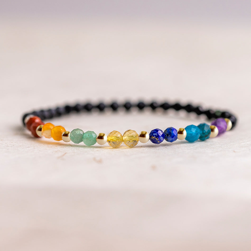 Seven Chakra Bracelet Dainty - 4mm - Djuna Studios