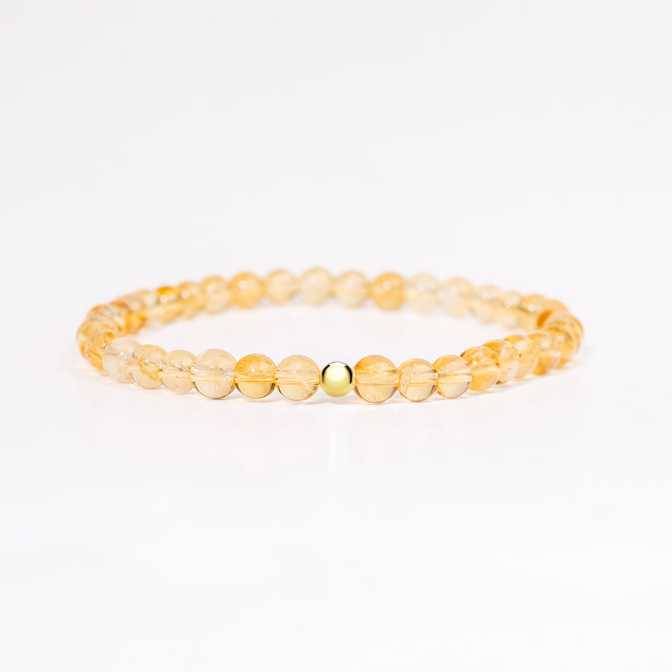 Citrine Gemstone Bracelet 4mm - Djuna Studios