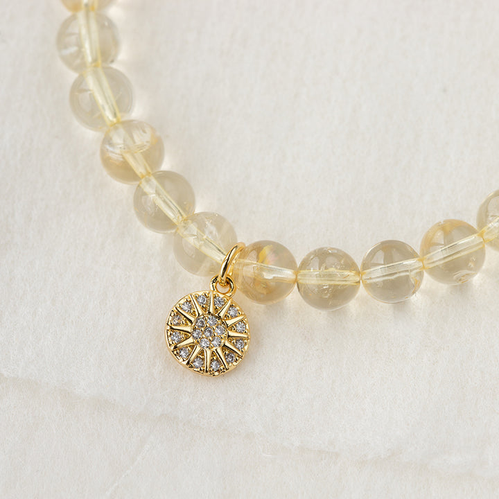 Citrine Bracelet with Celestial Charm - Djuna Studios