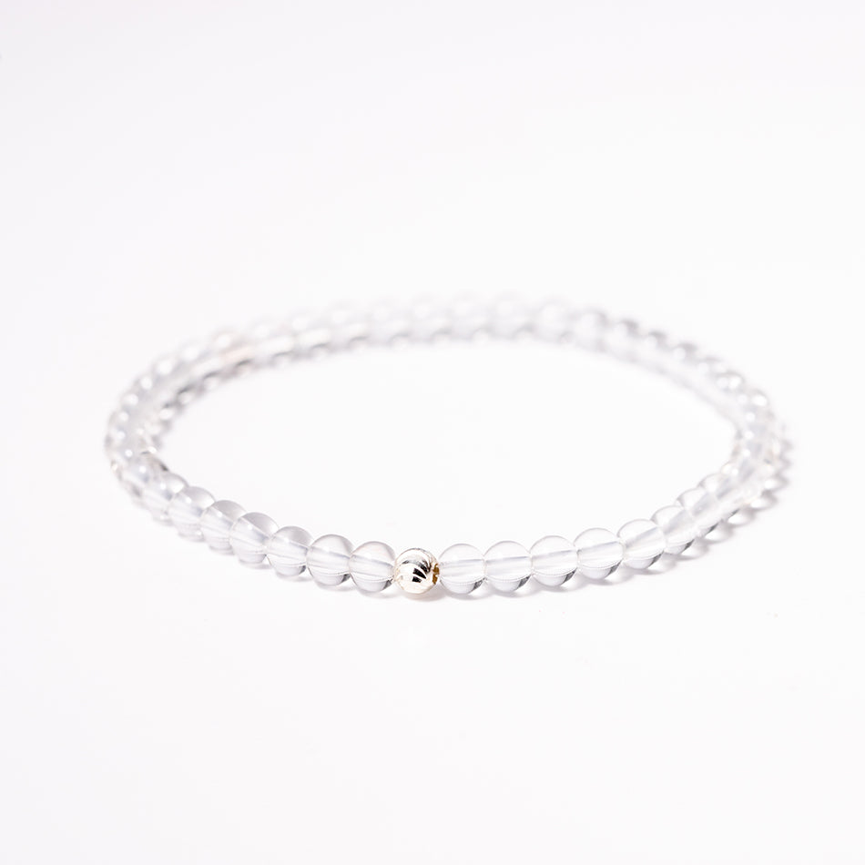 Crystal Quartz Gemstone Bracelet 4mm - Djuna Studios