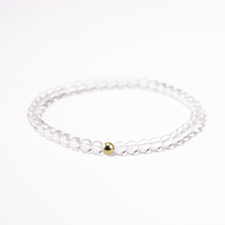 Crystal Quartz Gemstone Bracelet 4mm - Djuna Studios