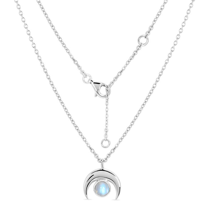 Crescent Moonstone Necklace - Djuna Studios