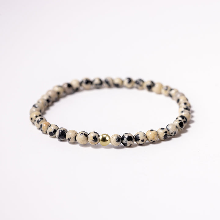Dalmatian Jasper Gemstone Bracelet 4mm - Djuna Studios