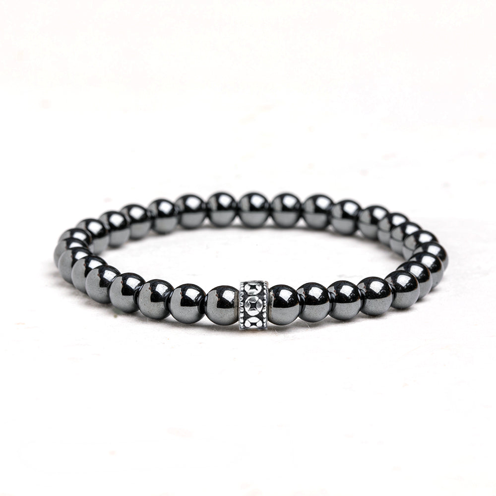 Men's Hematite Gemstone Bracelet 6mm - Djuna Studios