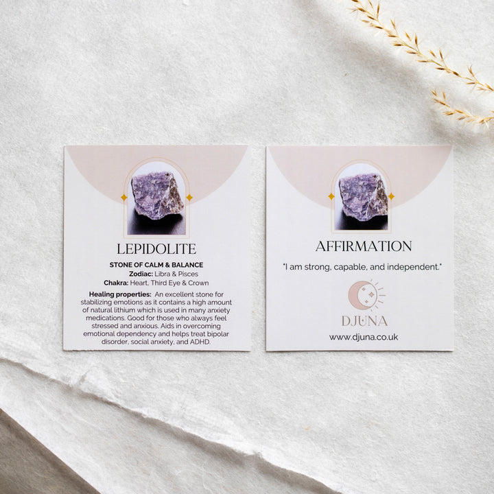 Lepidolite Gemstone Bracelet 4mm - Djuna Studios