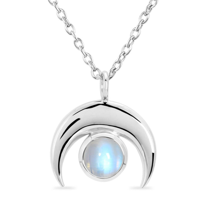 Crescent Moonstone Necklace - Djuna Studios