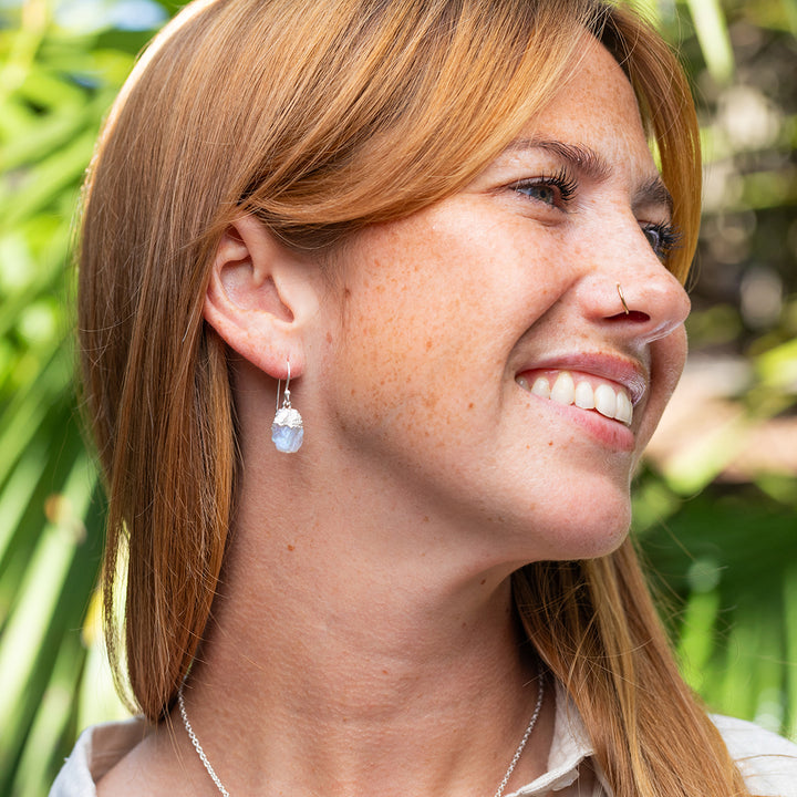 Celestial Drop Moonstone Earrings - Djuna Studios