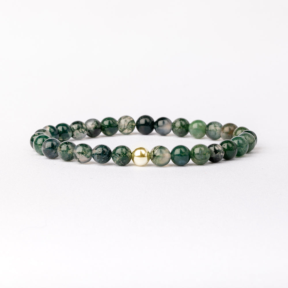 Moss Agate Essential Bracelet 6mm - Djuna Studios
