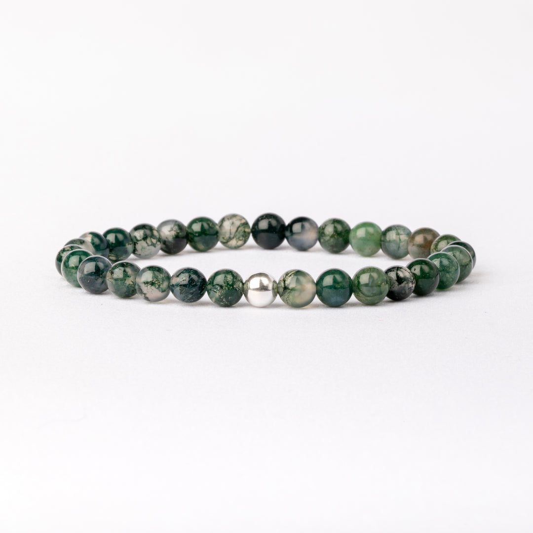 Moss Agate Essential Bracelet 6mm - Djuna Studios