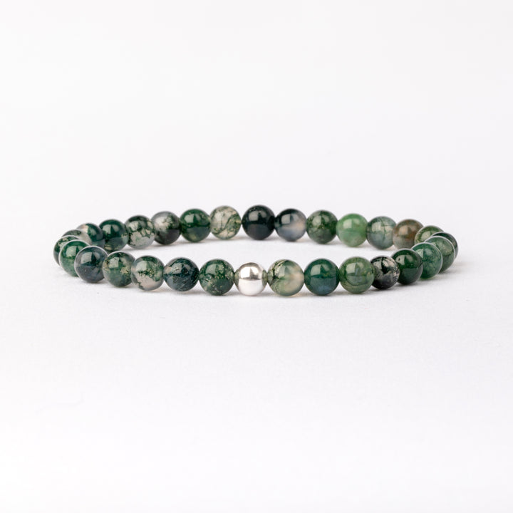 Moss Agate Essential Bracelet 6mm - Djuna Studios