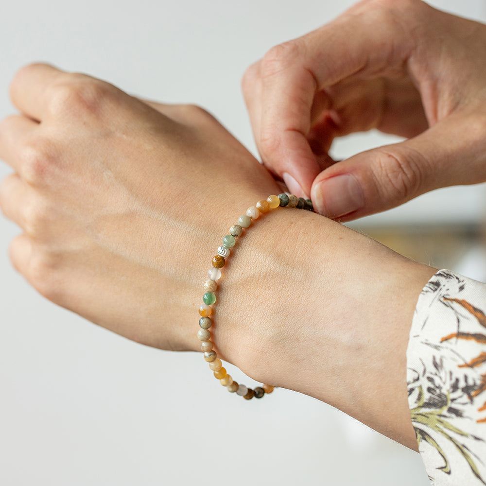 Ocean Jasper Gemstone Bracelet 4mm - Djuna Studios
