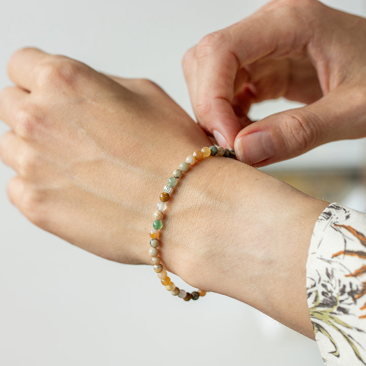 Ocean Jasper Gemstone Bracelet 4mm - Djuna Studios