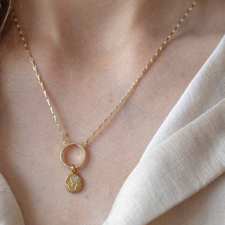 Evil Eye Palm Charm – Gold Plated