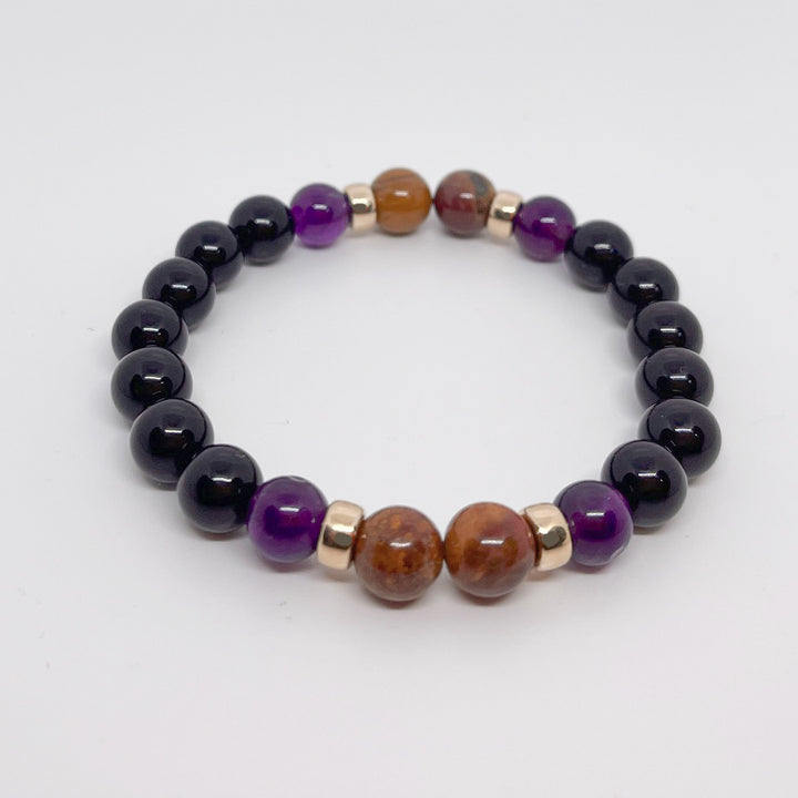 Stability and Serenity - Black Tourmaline and Petrified Wood - Djuna Studios