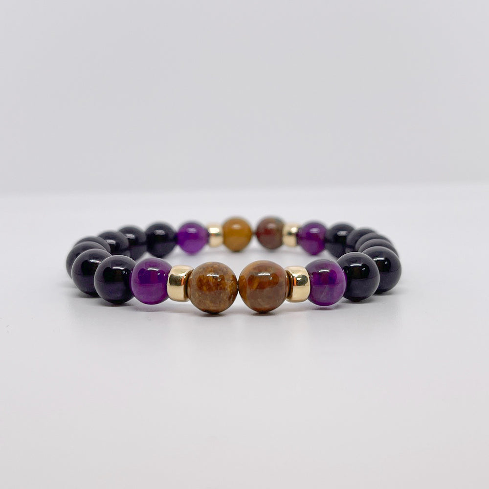 Stability and Serenity - Black Tourmaline and Petrified Wood - Djuna Studios