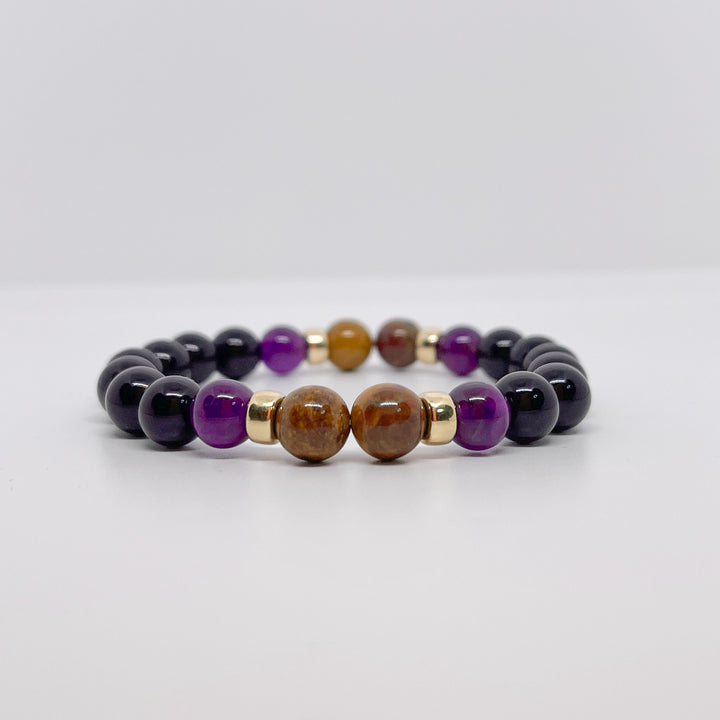 Stability and Serenity - Black Tourmaline and Petrified Wood - Djuna Studios