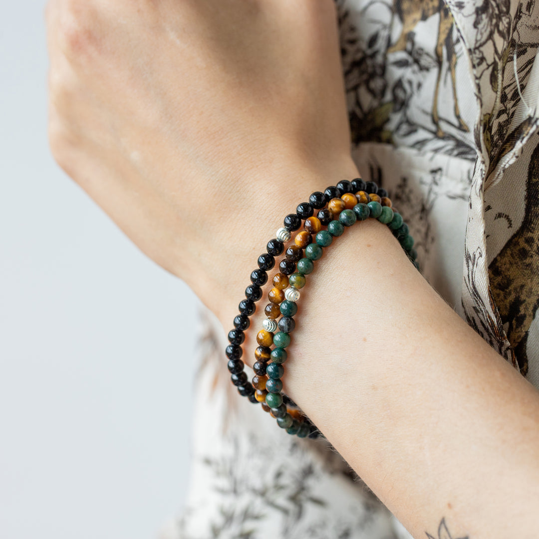 Protection Bracelet Set with Black Tourmaline - Djuna Studios