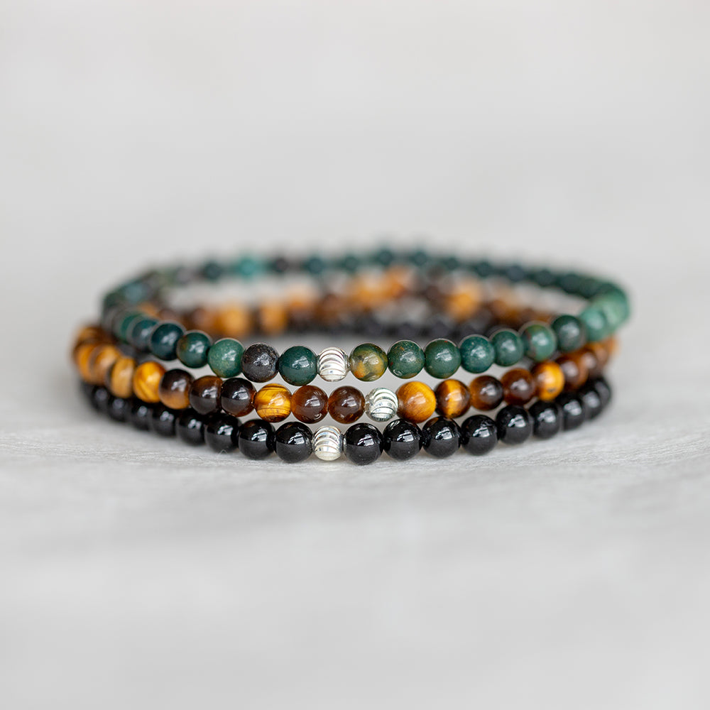 Protection Bracelet Set with Black Tourmaline - Djuna Studios