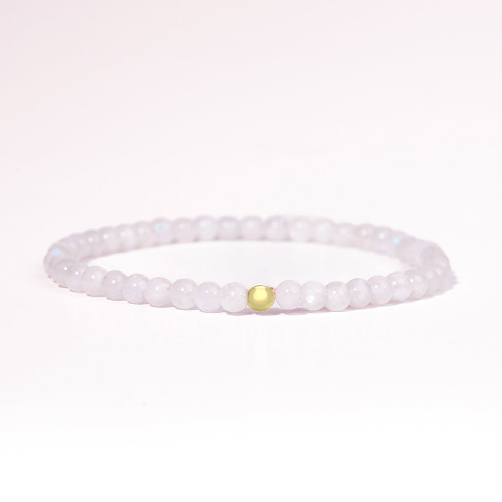 Rainbow Moonstone Gemstone Bracelet 4mm - Djuna Studios
