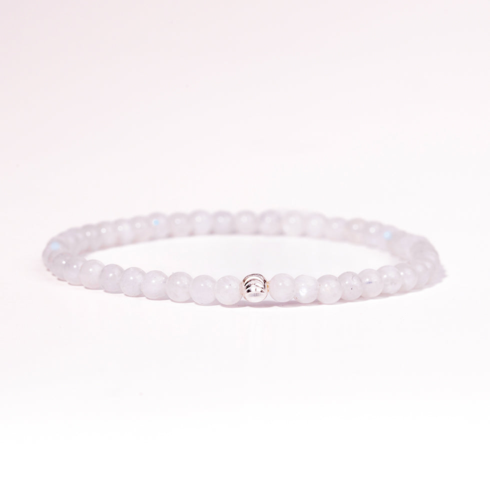 Rainbow Moonstone Gemstone Bracelet 4mm - Djuna Studios