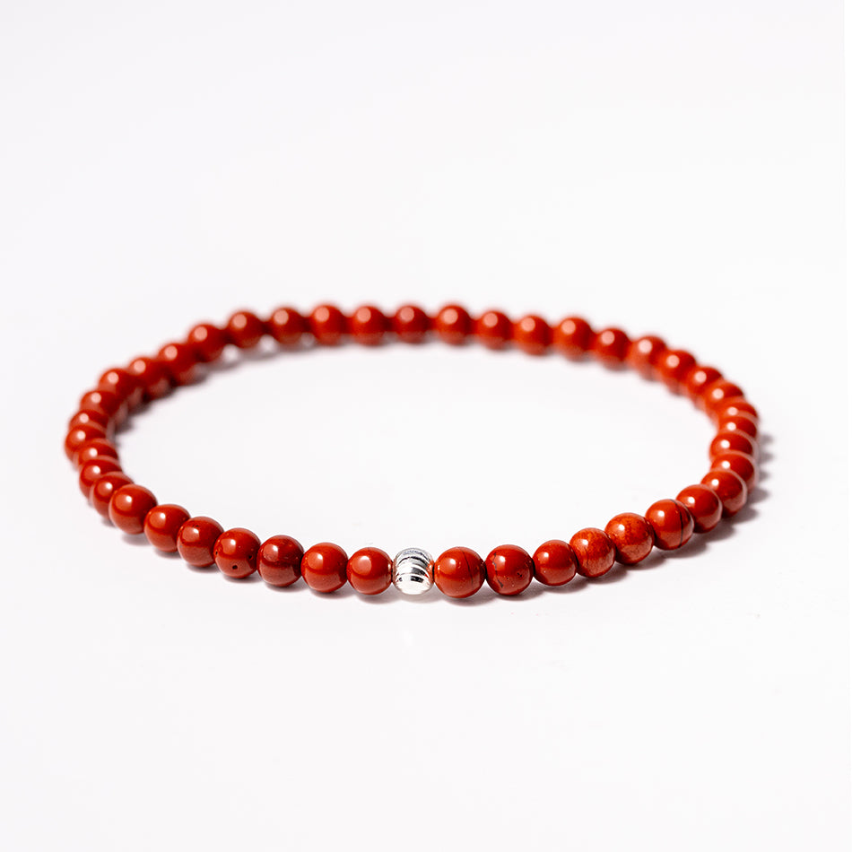 Red Jasper Gemstone Bracelet 4mm - Djuna Studios