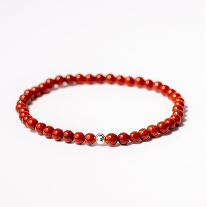 Red Jasper Gemstone Bracelet 4mm - Djuna Studios